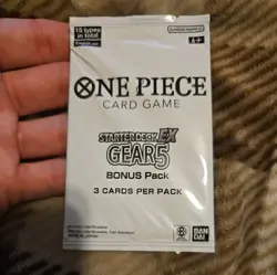 2025 One Piece STARTER DECK EX - GEAR 5 BONUS PACK Sealed- 3 Cards per Pack ST21 - Image 2