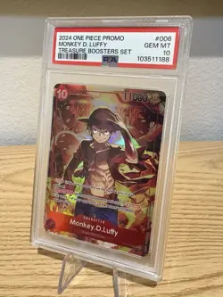 2024 ONE PIECE PROMOS TREASURE BOOSTERS SET #006 MONKEY D. LUFFY PSA 10 - Image 3