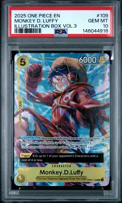 PSA 10 Monkey D. Luffy 2025 One Piece Promos Illustration Box Vol.3 #109 - Image 1