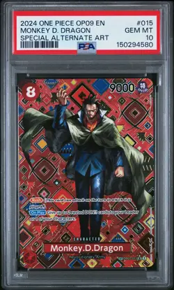 2024 ONE PIECE OP09-EMPERORS IN THE NEW WORLD #015 MONKEY D. DRAGON PSA 10 - Image 1