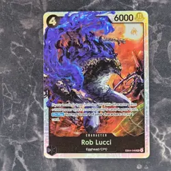 One Piece Rob Lucci Character SR EB04-048, Egghead, Alt Art Foil, English - Image 1