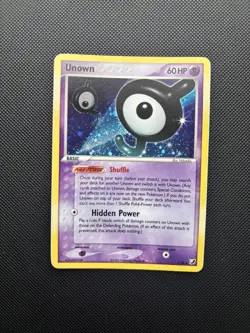 Pokemon Card EX Unseen Forces Holo Unown J J/28 - Image 1