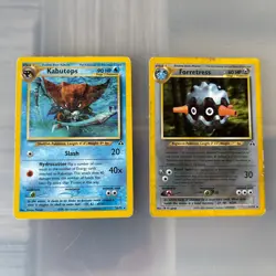 Pokemon TCG Kabutops And Forretress Neo Discovery Card bundle x2 Non holo rare - Image 1