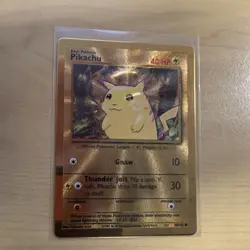 Pokemon Pikachu 058/102 Metal Promo Holo Card Miscellaneous Cards & Products - Image 1