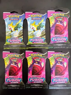 Pokemon TCG: Sword and Shield Fusion Strike Sleeved Booster Pack (10 Cards) x6 ✅ - Image 1