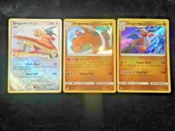 Dragonite Reverse Crosshatch 56/147 & Holo 119/181 96/149 Pokemon 3x Card Lot LP - Image 1