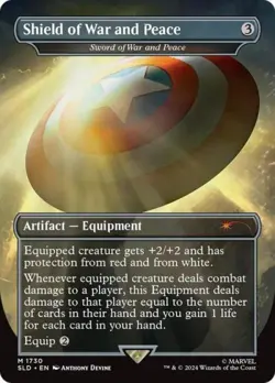 MTG English Shield of War and Peace - Sword of War and Peace (Rainbow Foil) NM - Image 1