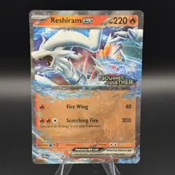 Pokemon Journey Together TCG Stamped Promo Holo Foil Card - Reshiram EX 030/159 - Image 1