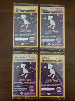 Pokemon The First Movie 3 Set Promo Cards Sealed 1999 WB Gold Stamp Catch Mew - Image 4