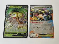 2X JUMBO Oversized Pokemon Card - Alolan Exeggutor V & Mega Kangaskhan EX MINT - Image 1