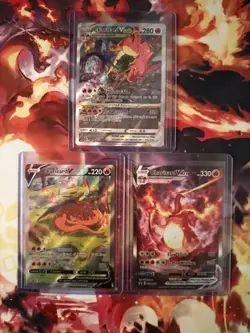 Charizard V, Charizard VSTAR, and Charizard VMAX SWSH Sword & Shield Promo Cards - Image 1