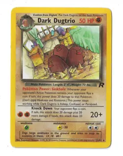 Dark Dugtrio 23/82 Team Rocket NH Rare WOTC Vintage Pokemon Card LP - Image 3