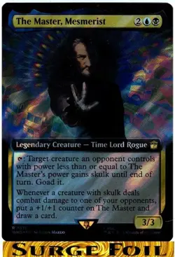 The Master, Mesmerist ** SURGE FOIL EXTENDED ART ** Doctor Who - NM MTG - Image 1