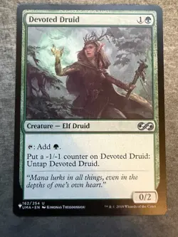 1x Devoted Druid - Foil Light Play, English Ultimate Masters MTG Magic - Image 1