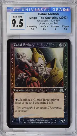CABAL ARCHON Onslaught Foil U CGC 9.5 MTG [Nostalgium] - Image 1