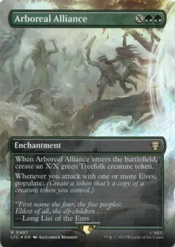 MTG Arboreal Alliance (Borderless) Foil NM Commander Lord of the Rings LOTR - Image 1