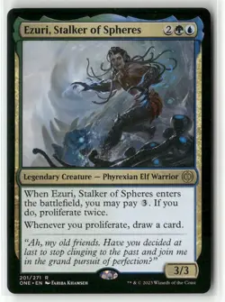 Ezuri, Stalker of Spheres Normal R Phyrexia: All Will Be One 201 NM - Image 1