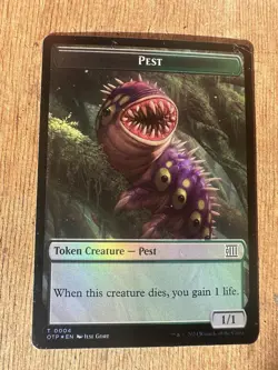 1x - Pest \ Mercenary Token - FOIL -Outlaws of Thunder Junction Mtg Pack Fresh - Image 1