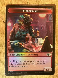 1x - Pest \ Mercenary Token - FOIL -Outlaws of Thunder Junction Mtg Pack Fresh - Image 2