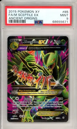 2015 Pokemon Xy Ancient Origins M Sceptile EX #85 Fa Ancient Origins PSA 9 - Image 1