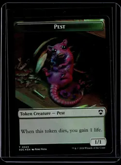 Saproling // Pest (0023) Token - 18 // 23 - Foil - SOC - NM - MTG - Image 2