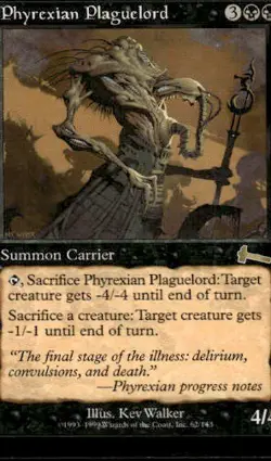MTG Phyrexian Plaguelord 62 LP Magic The Gathering btc4 - Image 1