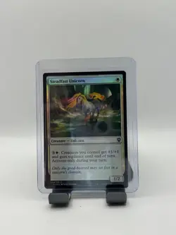 MTG, Steadfast Unicorn FOIL $3 ORDER MIN 44 Battle for Baldur's Gate Foil - Image 1