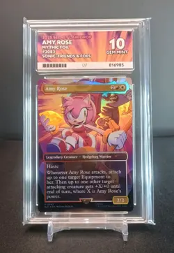 MTG Secret Lair Sonic the Hedgehog - Amy Rose - Foil Ace Graded 10 - Image 1