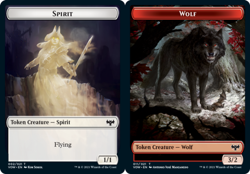 1x Spirit Token (002) // Wolf Token (011) - Foil - Innistrad: Crimson Vow - Near - Image 1