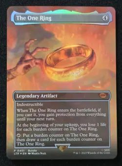 MTG The One Ring [BORDERLESS FOIL] - [NM] LOTR Tales of Middle-earth Promo - Image 1