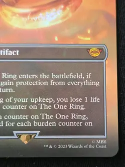 MTG The One Ring [BORDERLESS FOIL] - [NM] LOTR Tales of Middle-earth Promo - Image 4