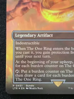 MTG The One Ring [BORDERLESS FOIL] - [NM] LOTR Tales of Middle-earth Promo - Image 5
