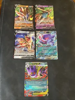 🇮🇹Lotto 5 carte pokemon Full Art Celebration Astri Lucenti Fiamme Spettrali NM - Image 1