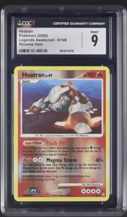 Pokemon Heatran CGC 9 Mint Reverse Holo Legends Awakened 6/146 - Image 1