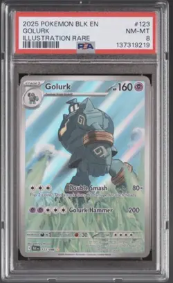 Pokemon Golurk Illustration Rare #123 PSA 8 NM-MT - Image 1