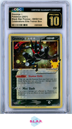 GRENINJA POKEMON SWSH144 2021 CELEBRATIONS GOLDSTAR ENG CGC PRISTINE 10 - Image 1
