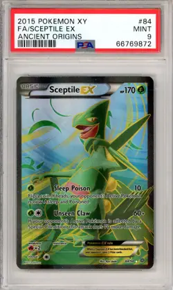 2015 Pokemon Xy Ancient Origins Sceptile EX #84 Fa Ancient Origins PSA 9 - Image 1