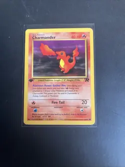 Charmander 1st Edition Team Rocket 50/82 WOTC Vintage Pokemon LP - Image 1