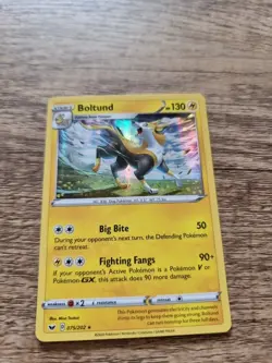 Pokemon Boltund 075/202 Sword And Shield Holo Rare - Image 1