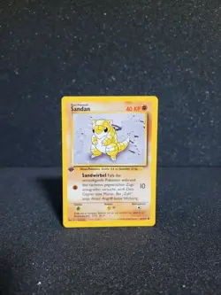 Pokemon Karte Sandan - 1. Edition Near Mint - 62/102 Basis Set - Image 1