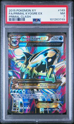 2015 Pokemon Xy Primal Clash Primal Kyogre EX #149 Fa Primal Clash PSA 7 - Image 1