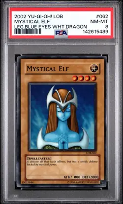 2002 YU-GI-OH! LOB-LEGEND OF BLUE EYES WHITE DRAGON MYSTICAL ELF 062 - Image 1