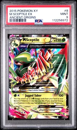2015 Pokemon Xy Ancient Origins M Sceptile EX #8 Ancient Origins PSA 9 - Image 1