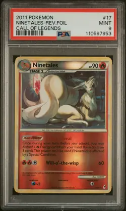 2011 Pokemon Call Of Legends Ninetales-Rev. Foil #17 Call Of Legends PSA 9 - Image 1