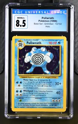 1999 Pokemon Base Set Poliwrath #13/102 CGC 8.5 - Image 1