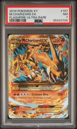 2014 Pokemon Xy Flashfire M Charizard EX #107 Flashfire-Ultra Rare PSA 7 - Image 1