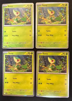 Snivy 001/086 Pokemon Cards x4 - Holo Pokemon TCG English - Black Bolt - Image 1