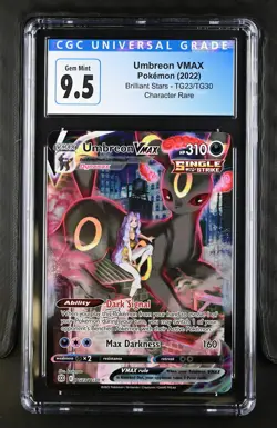 2022 Pokemon Brilliant Stars Umbreon VMAX #TG23/TG30 CGC 10 - Image 1