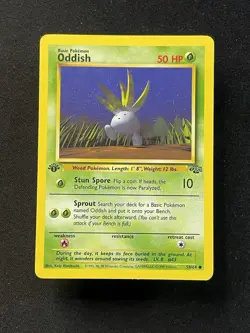 Pokemon TCG - Oddish 58/64 - Jungle - 1st Edition Common - Image 1