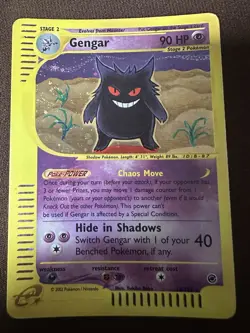 🌀swirl Gengar Holo Rare 13/165 Expedition Base Set WOTC Vintage Pokemon Exc - Image 1